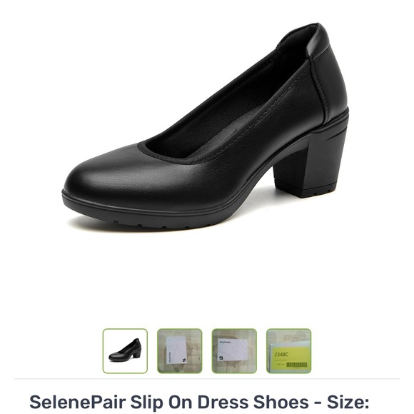 Black Slip On Dress Shoes - Picture 1 of 3